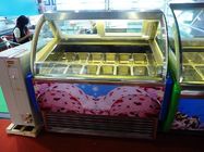 Congelador de la exhibición del helado de los tanques del acero inoxidable 16/un escaparate más fresco