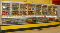 Congelador de cristal de la combinación de la puerta, refrigerador comercial del rendimiento energético de la exhibición