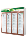 Refrigerador comercial Champán de la exhibición del refrigerador vertical de lujo del estilo